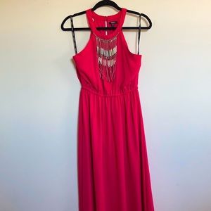 Xoxo pink maxi with silver embellishments